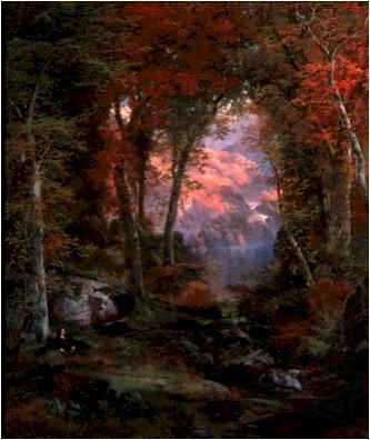 Autumnal Woods, Thomas Moran
